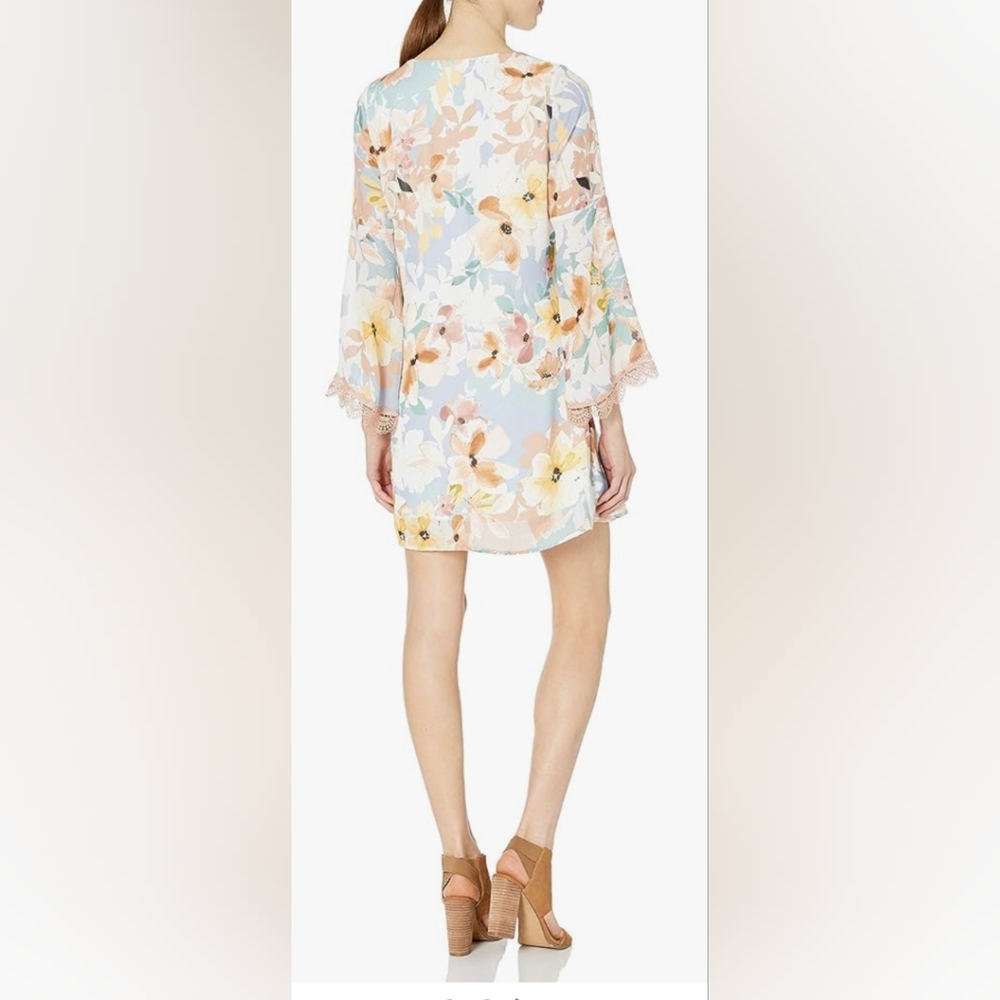 NWOT! Catherine Malandrino Babs Mustique Dress Light Blue Floral M 🔥HP 6-4-24 - Picture 2 of 9